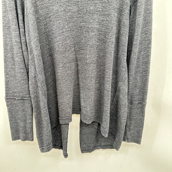 WE THE FREE Grey split back bohemian grunge womans oversized tunic Large - Picture 8 of 13